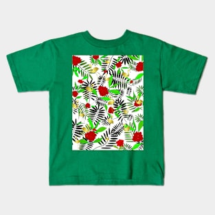 Golden Flamingo Paradise Kids T-Shirt